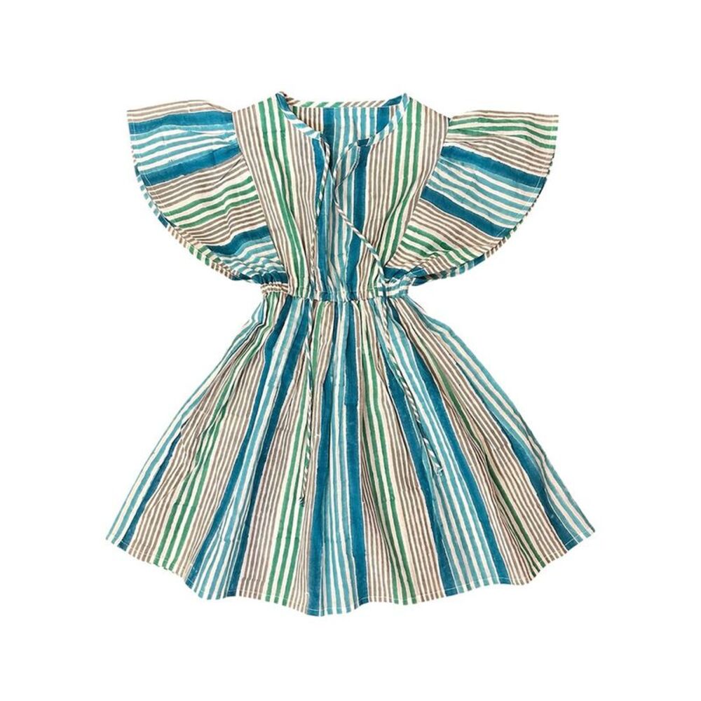 Mer St. Barth Girls  Margaux Dress, Green